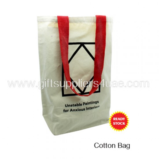 Cotton Bag_Red Color Handle