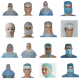 Disposable Surgical PP Head Face Protective Hairnet Hood