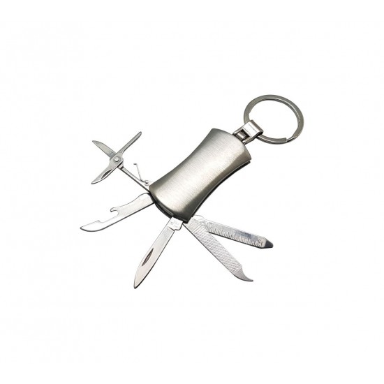 Camping metal keychain
