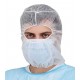 Disposable Hooded Bouffant Caps Polypropylene Hair Net Beard Cover Combo White