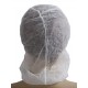Disposable Hooded Bouffant Caps Polypropylene Hair Net Beard Cover Combo White