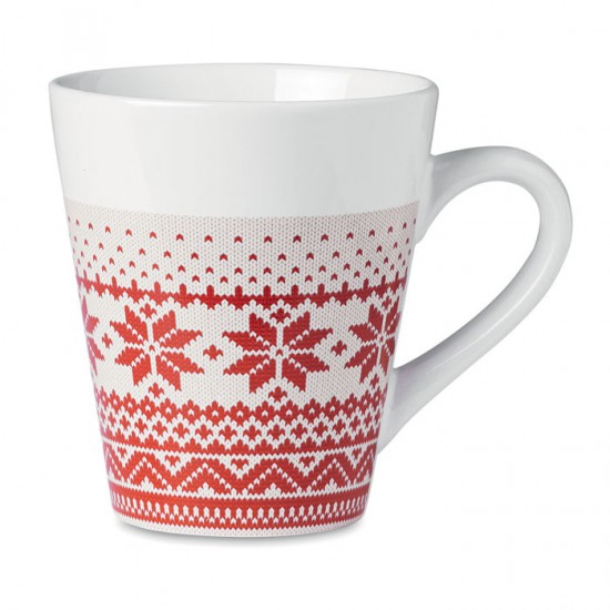 Ceramic mug (340ml) with Nordic style pattern