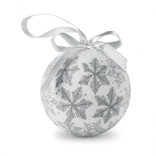 Christmas bauble in pearl finish with ribbon hanger