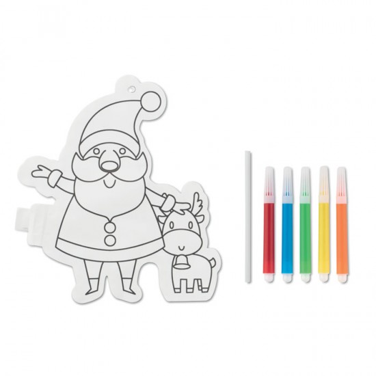 Santa Claus colouring balloon with 5 markers