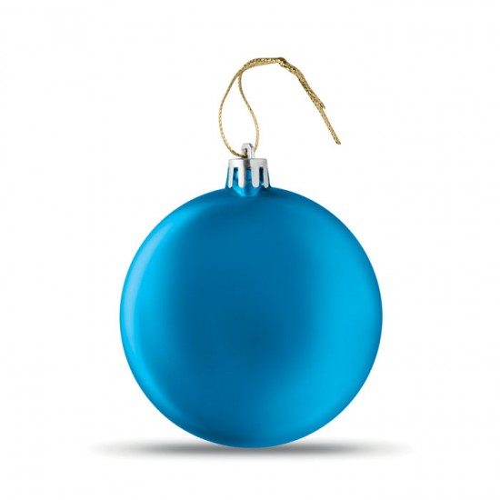 Rounded oblate shaped Christmas bauble in PP