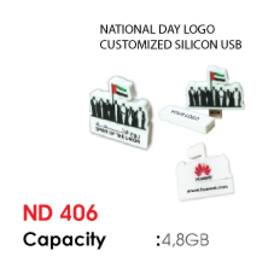 UAE spread of the union National Day Logo Customized Silicon USB