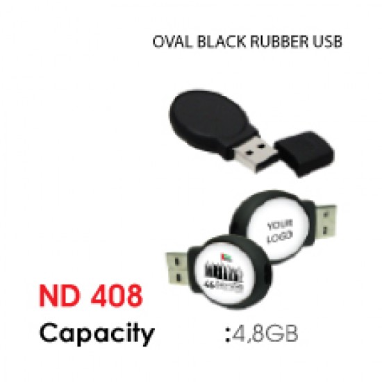 UAE spread of the union Oval Black Rubber USB