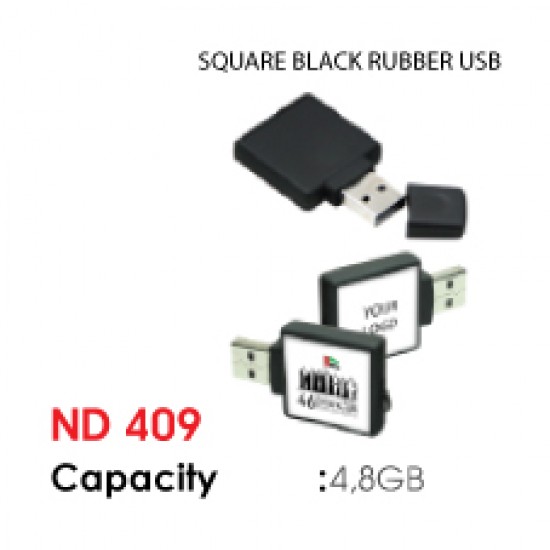 UAE spread of the union Square Black Rubber USB