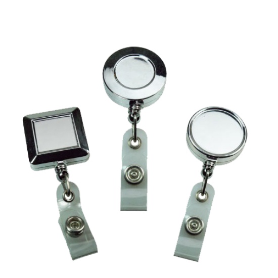Badge Reels in Silver Mirror Shiny